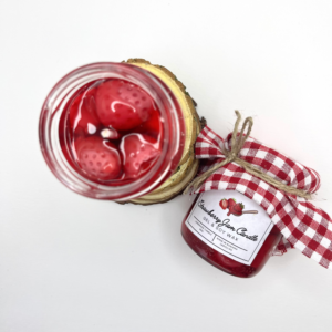 Lumanare gem de capsuni 90g